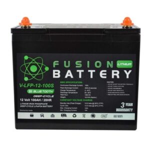 V-LFP-12-100S Fusion Lithium 12V Deep Cycle Battery