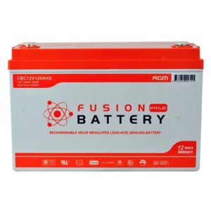 CBC12V120AHS Fusion AGM 12V Deep Cycle Battery