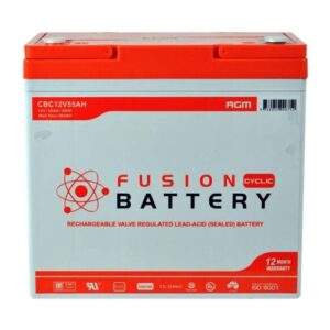 CBC12V55AH Fusion AGM 12V Deep Cycle Battery