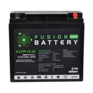 V-LFP-12-20 Fusion Lithium 12V Deep Cycle Battery